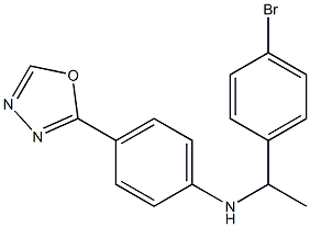 N-[1-(4-bromophenyl)ethyl]-4-(1,3,4-oxadiazol-2-yl)aniline 结构式