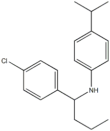N-[1-(4-chlorophenyl)butyl]-4-(propan-2-yl)aniline 结构式