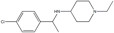 N-[1-(4-chlorophenyl)ethyl]-1-ethylpiperidin-4-amine 结构式