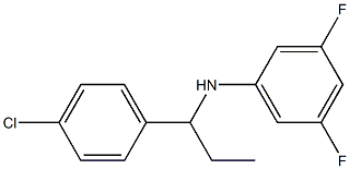 N-[1-(4-chlorophenyl)propyl]-3,5-difluoroaniline 结构式