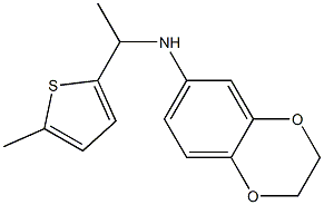 N-[1-(5-methylthiophen-2-yl)ethyl]-2,3-dihydro-1,4-benzodioxin-6-amine 结构式