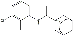 N-[1-(adamantan-1-yl)ethyl]-3-chloro-2-methylaniline 结构式