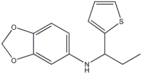 N-[1-(thiophen-2-yl)propyl]-2H-1,3-benzodioxol-5-amine 结构式