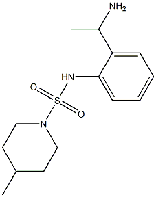 N-[2-(1-aminoethyl)phenyl]-4-methylpiperidine-1-sulfonamide 结构式