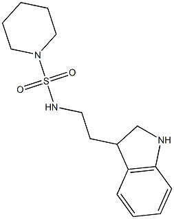 N-[2-(2,3-dihydro-1H-indol-3-yl)ethyl]piperidine-1-sulfonamide 结构式
