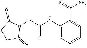N-[2-(aminocarbonothioyl)phenyl]-2-(2,5-dioxopyrrolidin-1-yl)acetamide 结构式
