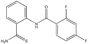 N-[2-(aminocarbonothioyl)phenyl]-2,4-difluorobenzamide 结构式