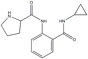 N-[2-(cyclopropylcarbamoyl)phenyl]pyrrolidine-2-carboxamide 结构式