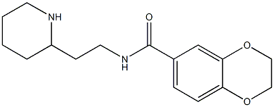 N-[2-(piperidin-2-yl)ethyl]-2,3-dihydro-1,4-benzodioxine-6-carboxamide 结构式