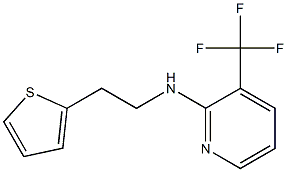 N-[2-(thiophen-2-yl)ethyl]-3-(trifluoromethyl)pyridin-2-amine 结构式