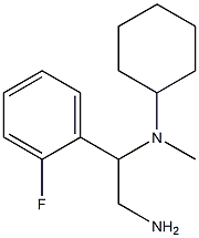 N-[2-amino-1-(2-fluorophenyl)ethyl]-N-methylcyclohexanamine 结构式
