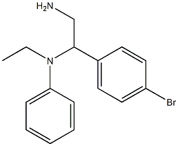 N-[2-amino-1-(4-bromophenyl)ethyl]-N-ethylaniline 结构式