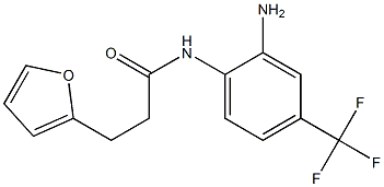 N-[2-amino-4-(trifluoromethyl)phenyl]-3-(furan-2-yl)propanamide 结构式