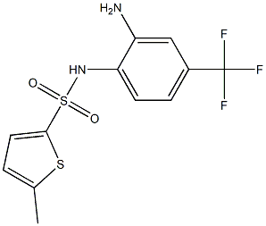 N-[2-amino-4-(trifluoromethyl)phenyl]-5-methylthiophene-2-sulfonamide 结构式