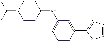 N-[3-(1,3,4-oxadiazol-2-yl)phenyl]-1-(propan-2-yl)piperidin-4-amine 结构式