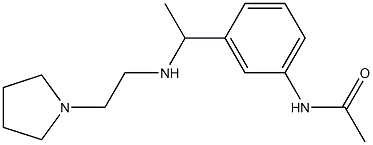 N-[3-(1-{[2-(pyrrolidin-1-yl)ethyl]amino}ethyl)phenyl]acetamide 结构式