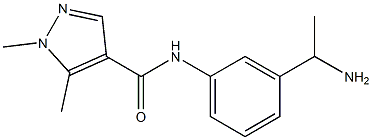 N-[3-(1-aminoethyl)phenyl]-1,5-dimethyl-1H-pyrazole-4-carboxamide 结构式