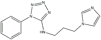 N-[3-(1H-imidazol-1-yl)propyl]-1-phenyl-1H-1,2,3,4-tetrazol-5-amine 结构式