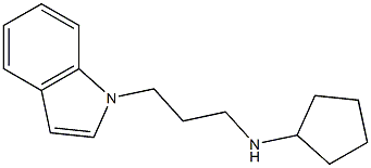 N-[3-(1H-indol-1-yl)propyl]cyclopentanamine 结构式