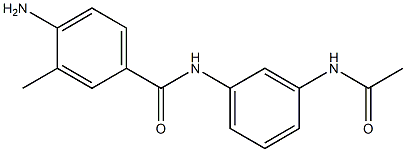 N-[3-(acetylamino)phenyl]-4-amino-3-methylbenzamide 结构式