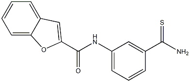 N-[3-(aminocarbonothioyl)phenyl]-1-benzofuran-2-carboxamide 结构式