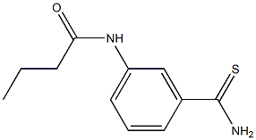 N-[3-(aminocarbonothioyl)phenyl]butanamide 结构式