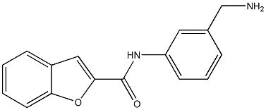 N-[3-(aminomethyl)phenyl]-1-benzofuran-2-carboxamide 结构式