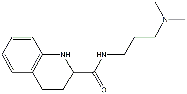 N-[3-(dimethylamino)propyl]-1,2,3,4-tetrahydroquinoline-2-carboxamide 结构式