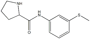 N-[3-(methylsulfanyl)phenyl]pyrrolidine-2-carboxamide 结构式