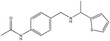 N-[4-({[1-(thiophen-2-yl)ethyl]amino}methyl)phenyl]acetamide 结构式