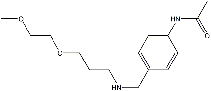 N-[4-({[3-(2-methoxyethoxy)propyl]amino}methyl)phenyl]acetamide 结构式