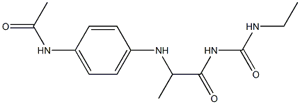 N-[4-({1-[(ethylcarbamoyl)amino]-1-oxopropan-2-yl}amino)phenyl]acetamide 结构式