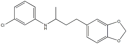 N-[4-(2H-1,3-benzodioxol-5-yl)butan-2-yl]-3-chloroaniline 结构式