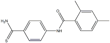 N-[4-(aminocarbonothioyl)phenyl]-2,4-dimethylbenzamide 结构式