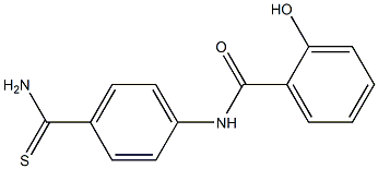 N-[4-(aminocarbonothioyl)phenyl]-2-hydroxybenzamide 结构式