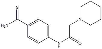 N-[4-(aminocarbonothioyl)phenyl]-2-piperidin-1-ylacetamide 结构式