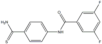 N-[4-(aminocarbonothioyl)phenyl]-3,5-difluorobenzamide 结构式