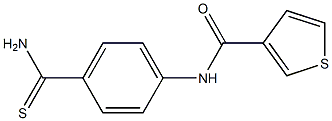 N-[4-(aminocarbonothioyl)phenyl]thiophene-3-carboxamide 结构式