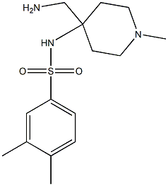 N-[4-(aminomethyl)-1-methylpiperidin-4-yl]-3,4-dimethylbenzene-1-sulfonamide 结构式