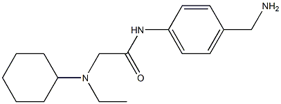 N-[4-(aminomethyl)phenyl]-2-[cyclohexyl(ethyl)amino]acetamide 结构式