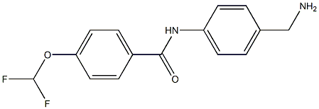 N-[4-(aminomethyl)phenyl]-4-(difluoromethoxy)benzamide 结构式