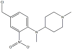 N-[4-(chloromethyl)-2-nitrophenyl]-N,1-dimethylpiperidin-4-amine 结构式