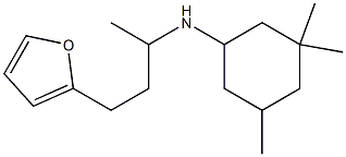 N-[4-(furan-2-yl)butan-2-yl]-3,3,5-trimethylcyclohexan-1-amine 结构式