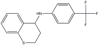 N-[4-(trifluoromethyl)phenyl]-3,4-dihydro-2H-1-benzothiopyran-4-amine 结构式