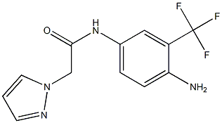 N-[4-amino-3-(trifluoromethyl)phenyl]-2-(1H-pyrazol-1-yl)acetamide 结构式