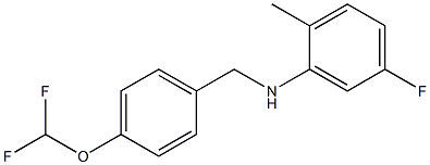 N-{[4-(difluoromethoxy)phenyl]methyl}-5-fluoro-2-methylaniline 结构式