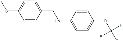 N-{[4-(methylsulfanyl)phenyl]methyl}-4-(trifluoromethoxy)aniline 结构式