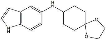 N-{1,4-dioxaspiro[4.5]decan-8-yl}-1H-indol-5-amine 结构式