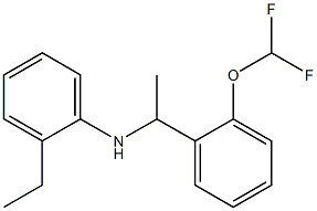 N-{1-[2-(difluoromethoxy)phenyl]ethyl}-2-ethylaniline 结构式