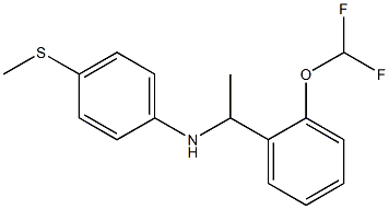 N-{1-[2-(difluoromethoxy)phenyl]ethyl}-4-(methylsulfanyl)aniline 结构式